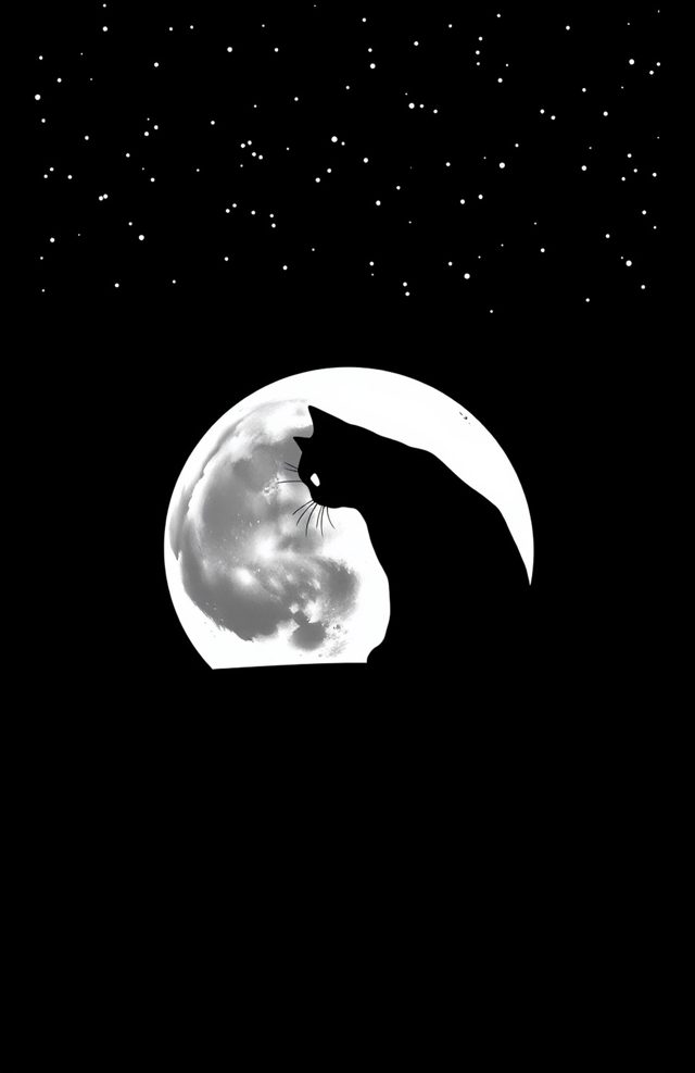 Lunar Eclipse Black Cat