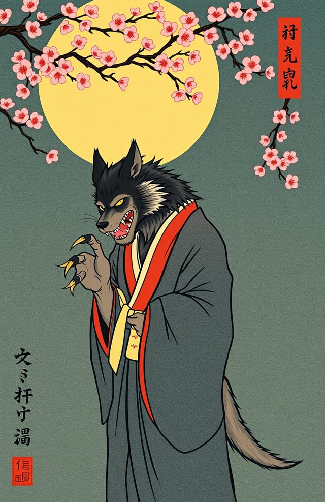 Ukiyo-e Werewolf