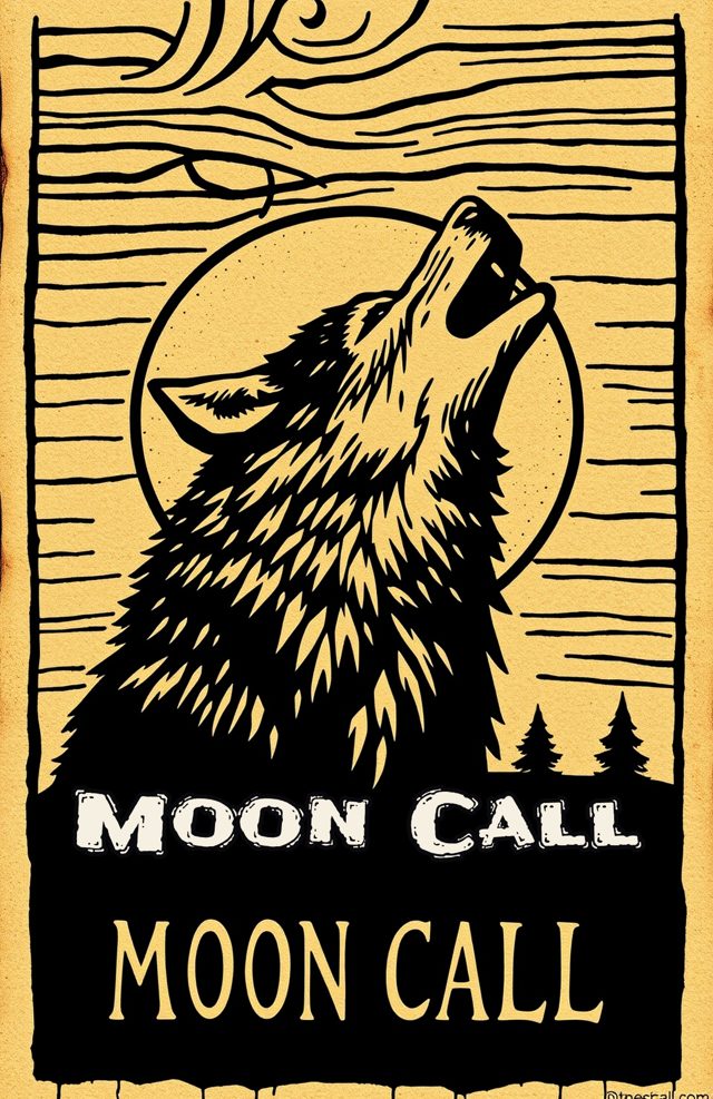 Linocut Werewolf
