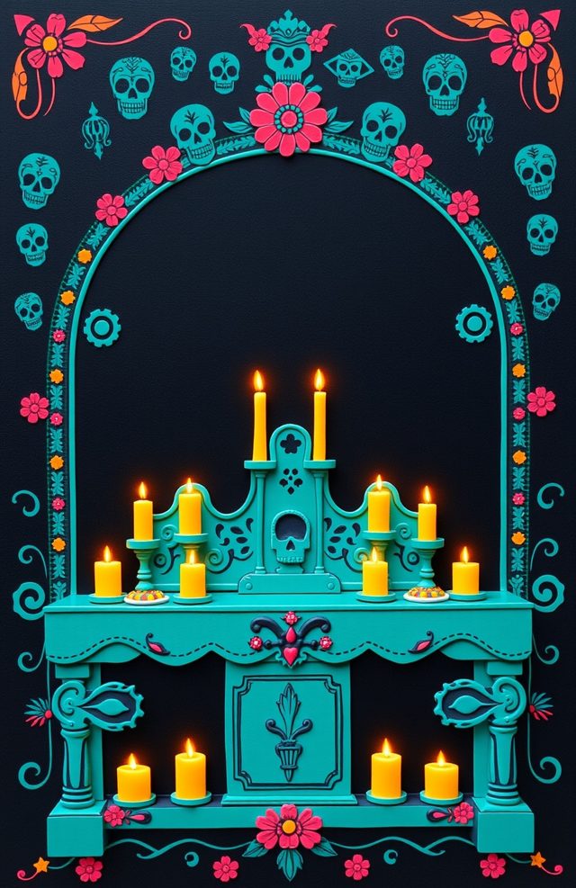 Teal Altar Candles
