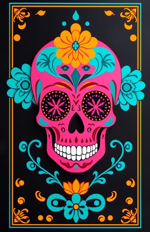 Teal Papel Picado