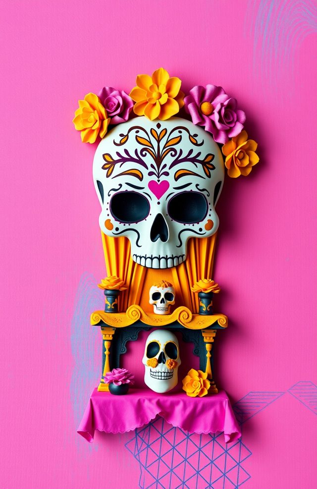 Marigold Papel Picado Altar