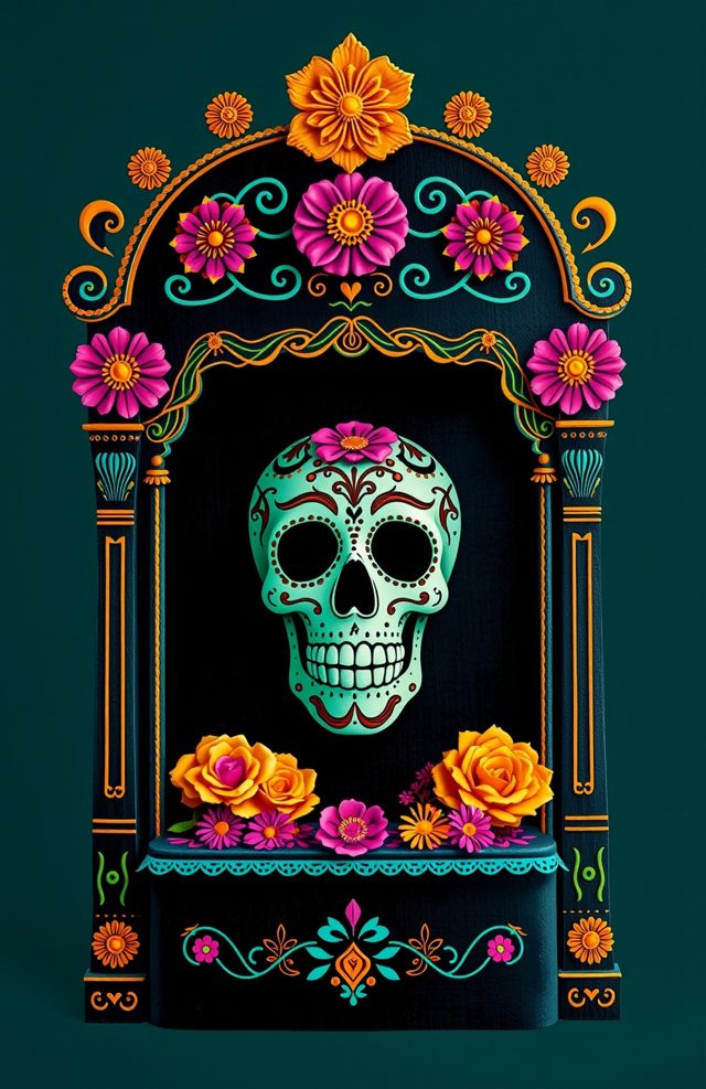 Marigold Altar Skull