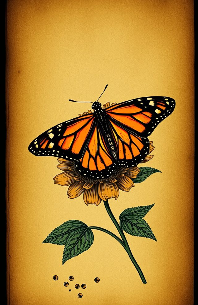 Dead Monarch on Hemlock