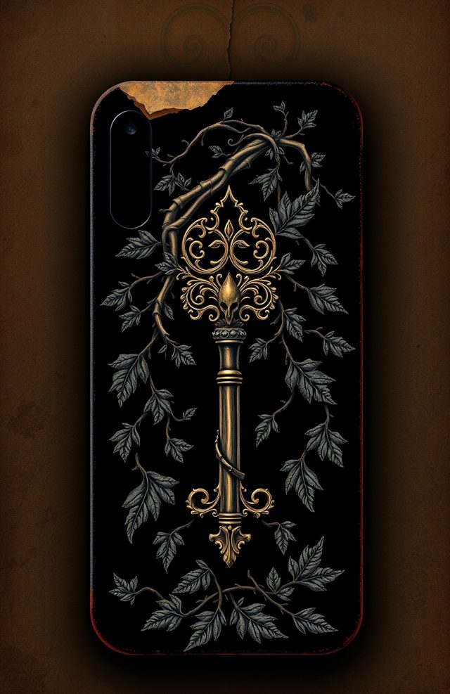 Gothic Key with Dead Ivy