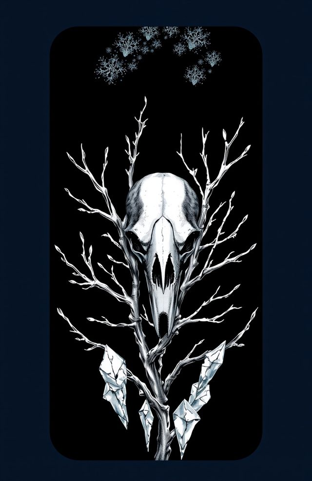 Dead Branches with Crow Skull