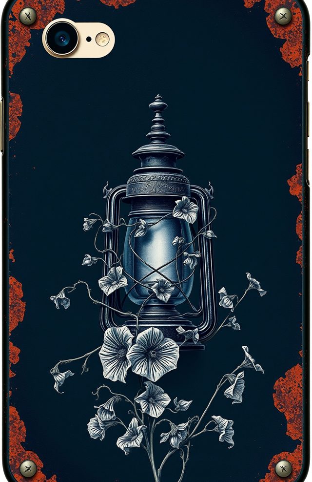 Gothic Lantern with Dead Morning Glories