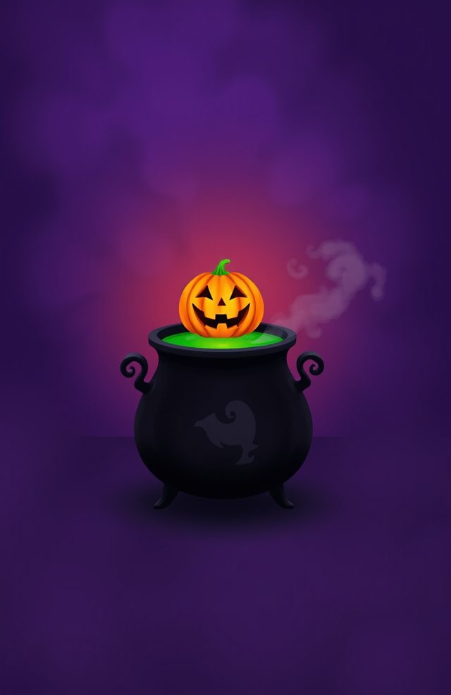 Pumpkin in Witch’s Cauldron