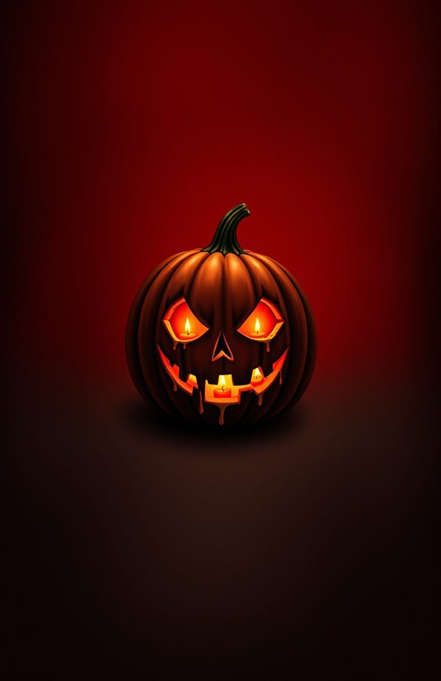 Pumpkin with Glowing Dripping Wax