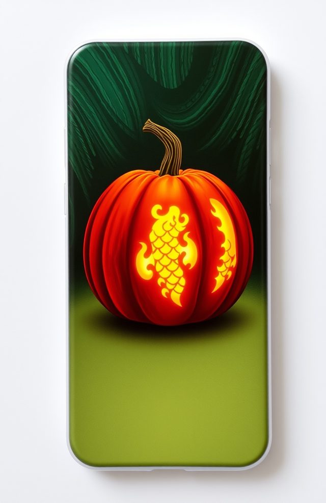 Pumpkin with Glowing Dragon Scales