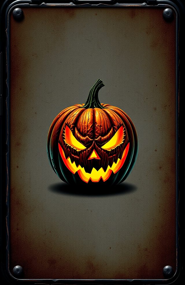 Pumpkin with Glowing Chainsaw Marks