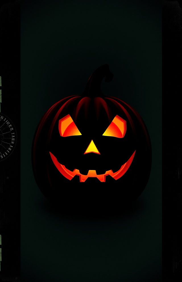 Pumpkin with Glowing Film Reel