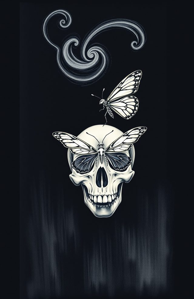 Skull with Butterfly