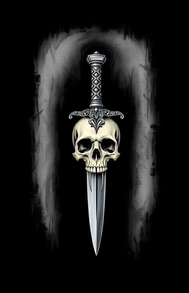 Skull with Dagger