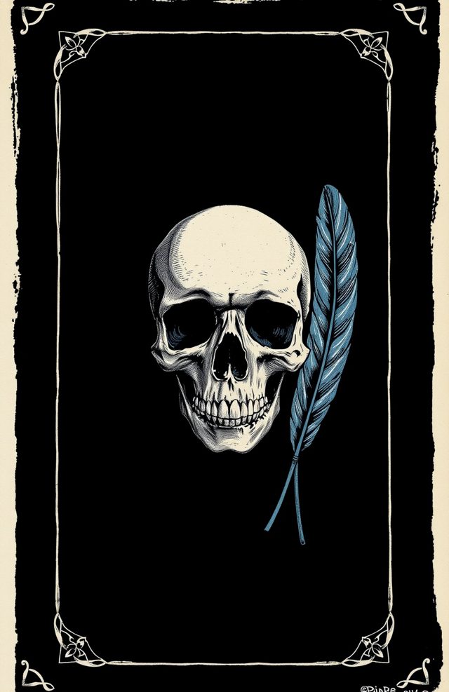 Skull with Quill