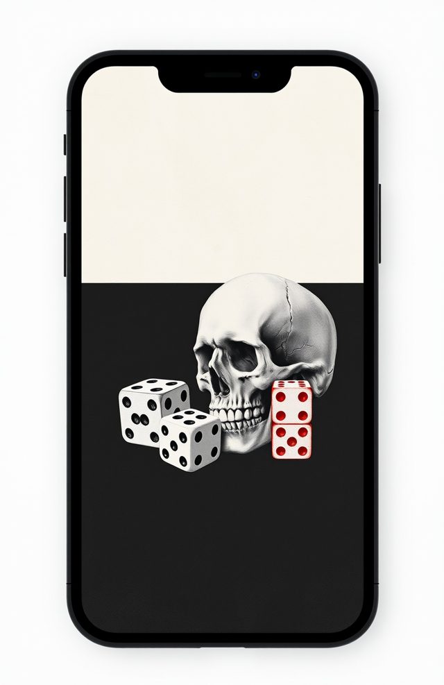 Skull with Dice