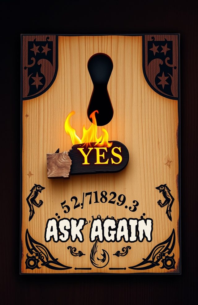 Ouija Planchette Burn Typography