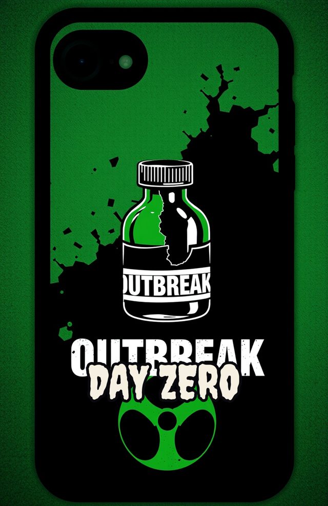 Zombie Virus Vial Typography