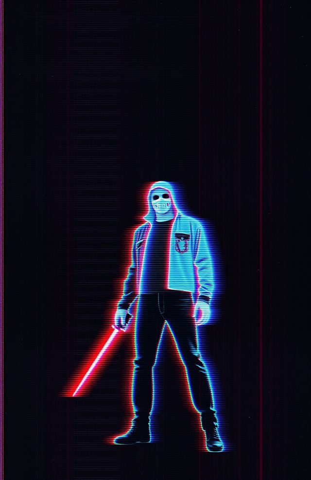 Glitchy Neon Slasher