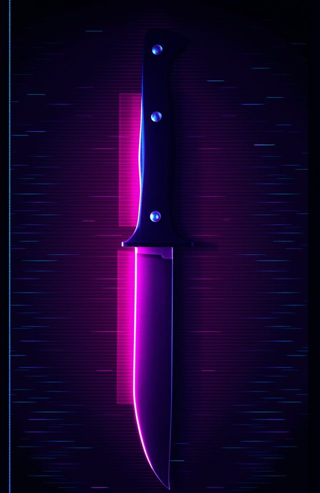 Static Neon Knife