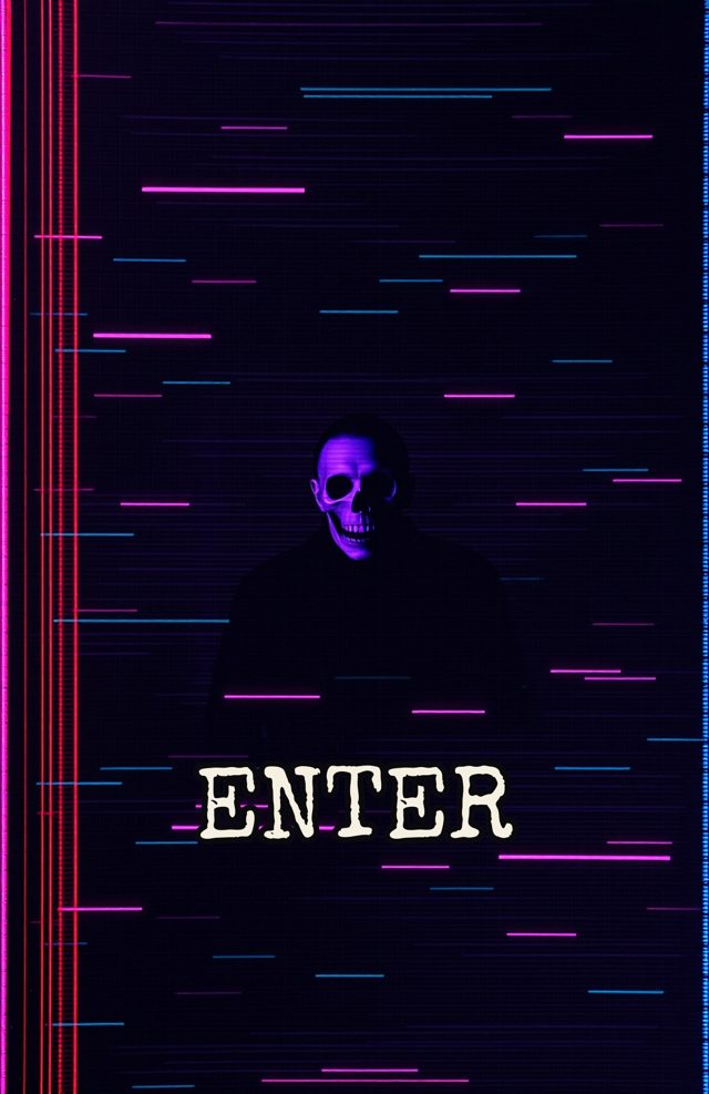 Haunted Neon Door