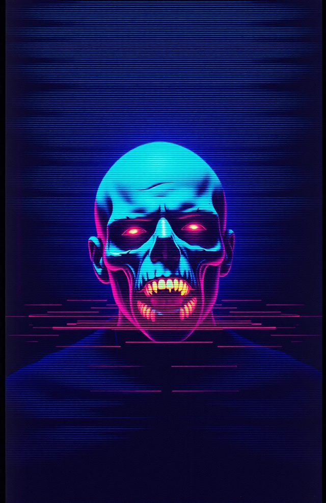 Neon Glitch Zombie