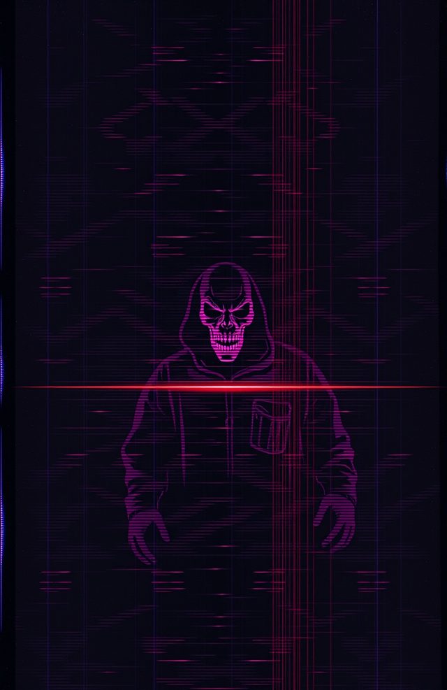 Neon Glitch Monster