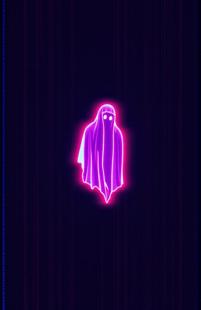 Neon Glitch Ghost