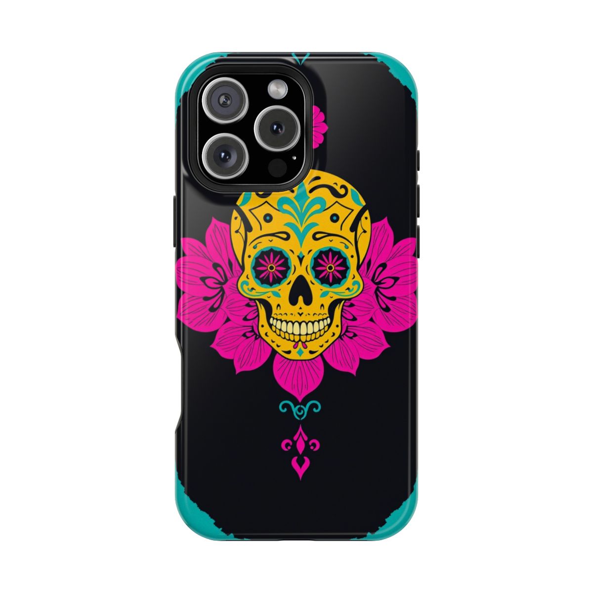 Pink Papel Picado Skull