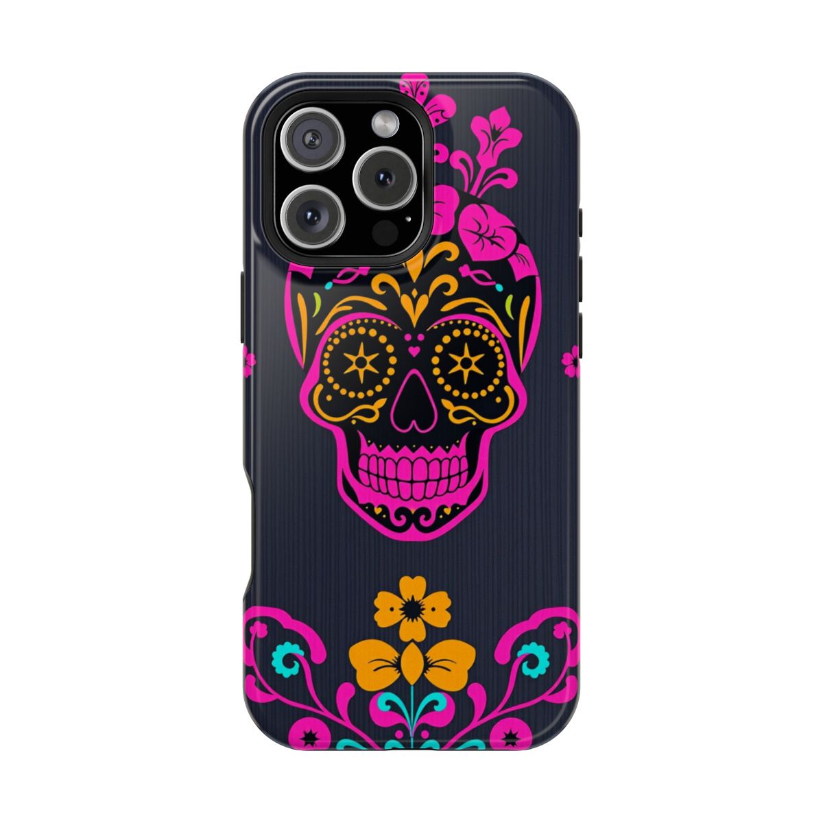 Pink Papel Picado Skull