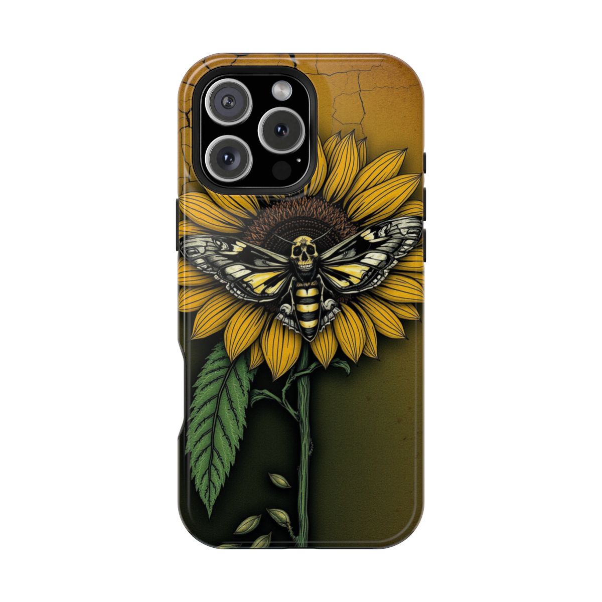 Withered Sunflower with Death Moth