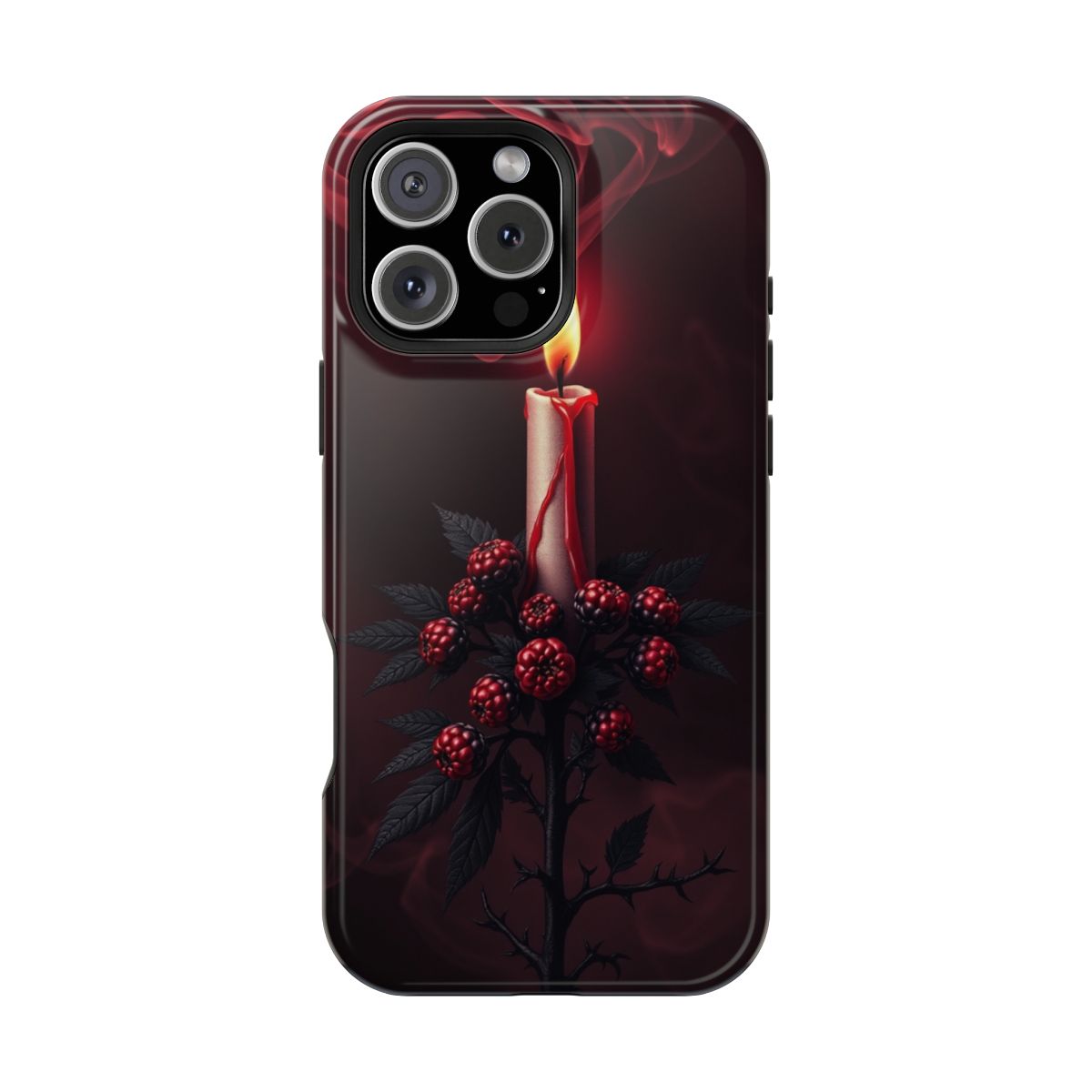 Gothic Candle with Dripping Wax Vines