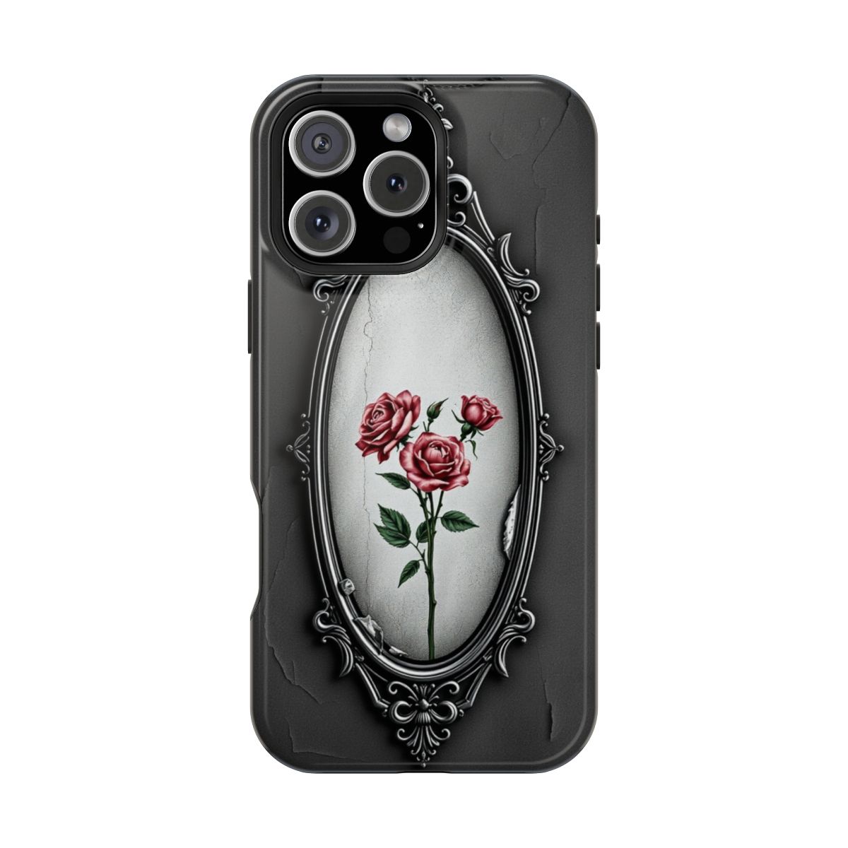 Gothic Mirror with Wilted Roses