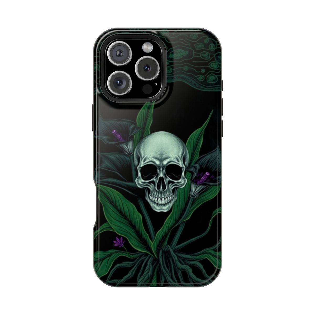 Skull with Black Calla Lilies