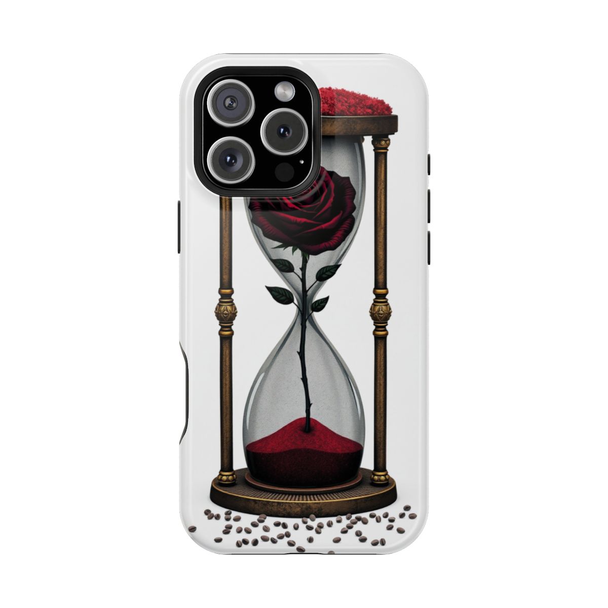 Black Rose with Broken Hourglass