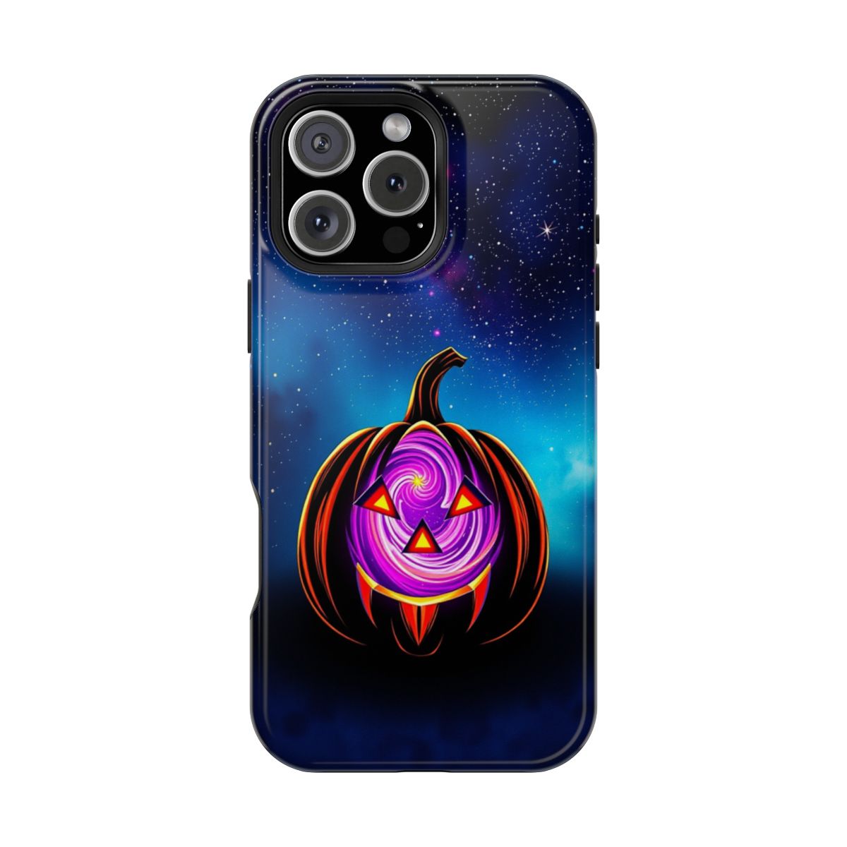 Pumpkin with Cosmic Galaxy Glow