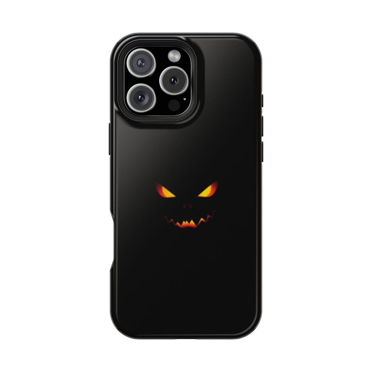 Pumpkin with Glowing Eyes in Dark