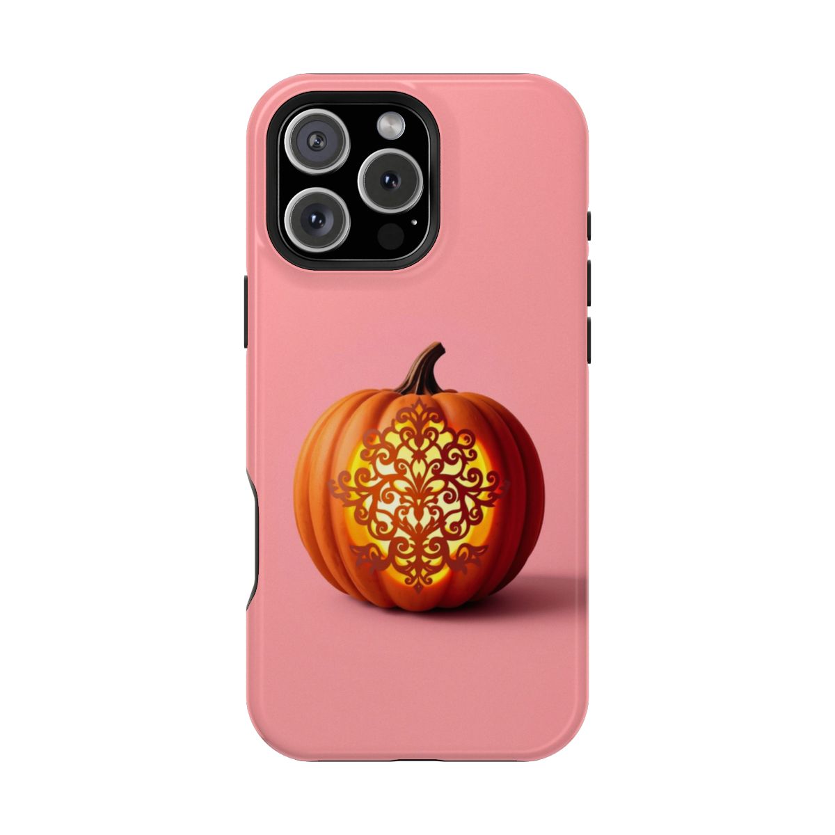 Pumpkin with Glowing Lace Patterns