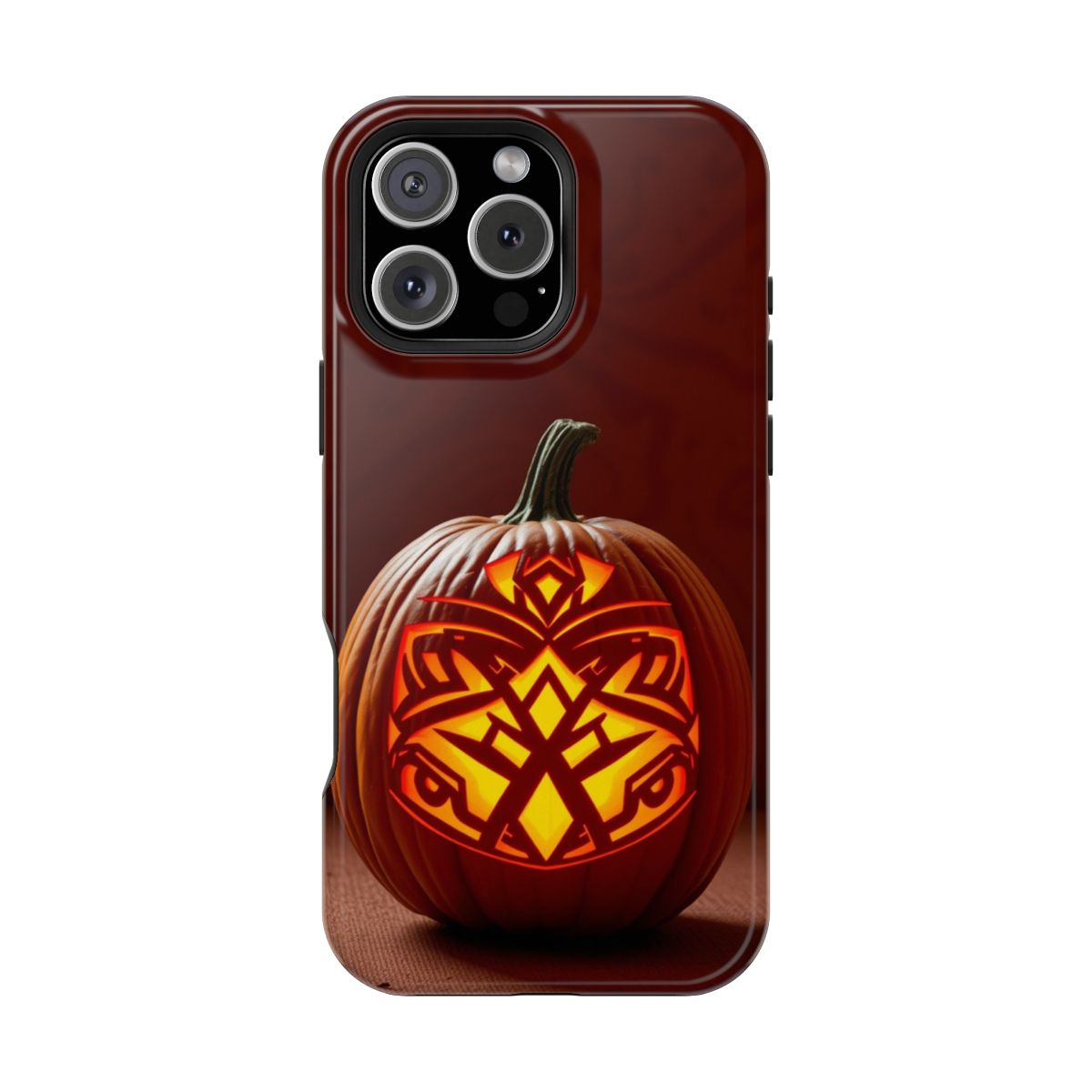 Pumpkin with Glowing Tribal Marks