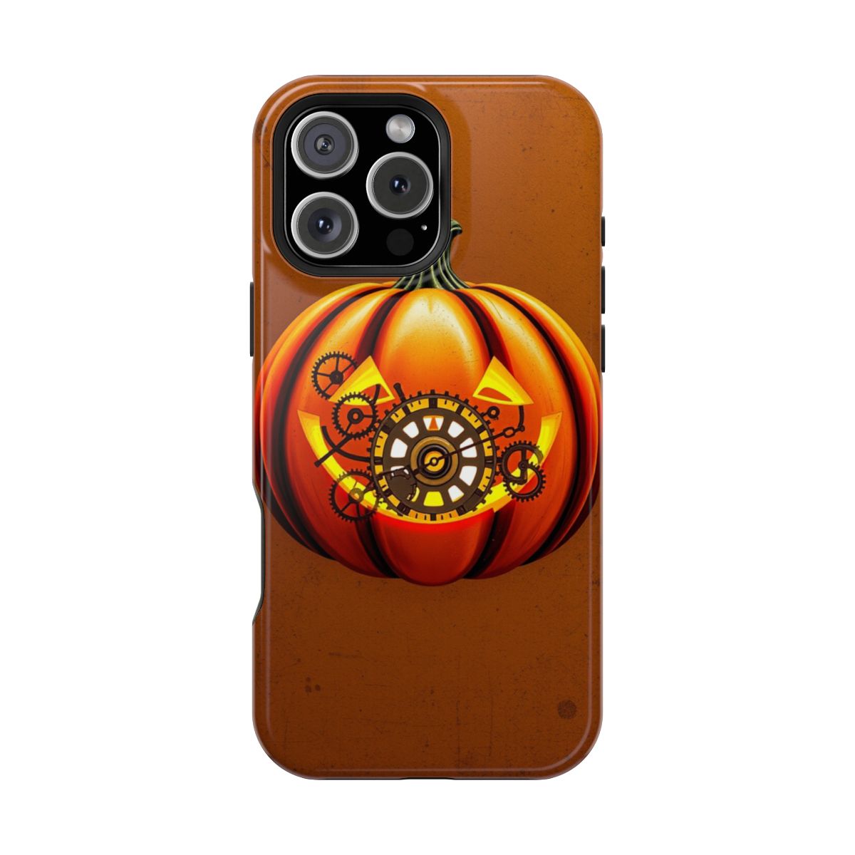 Pumpkin with Glowing Clockwork Gears