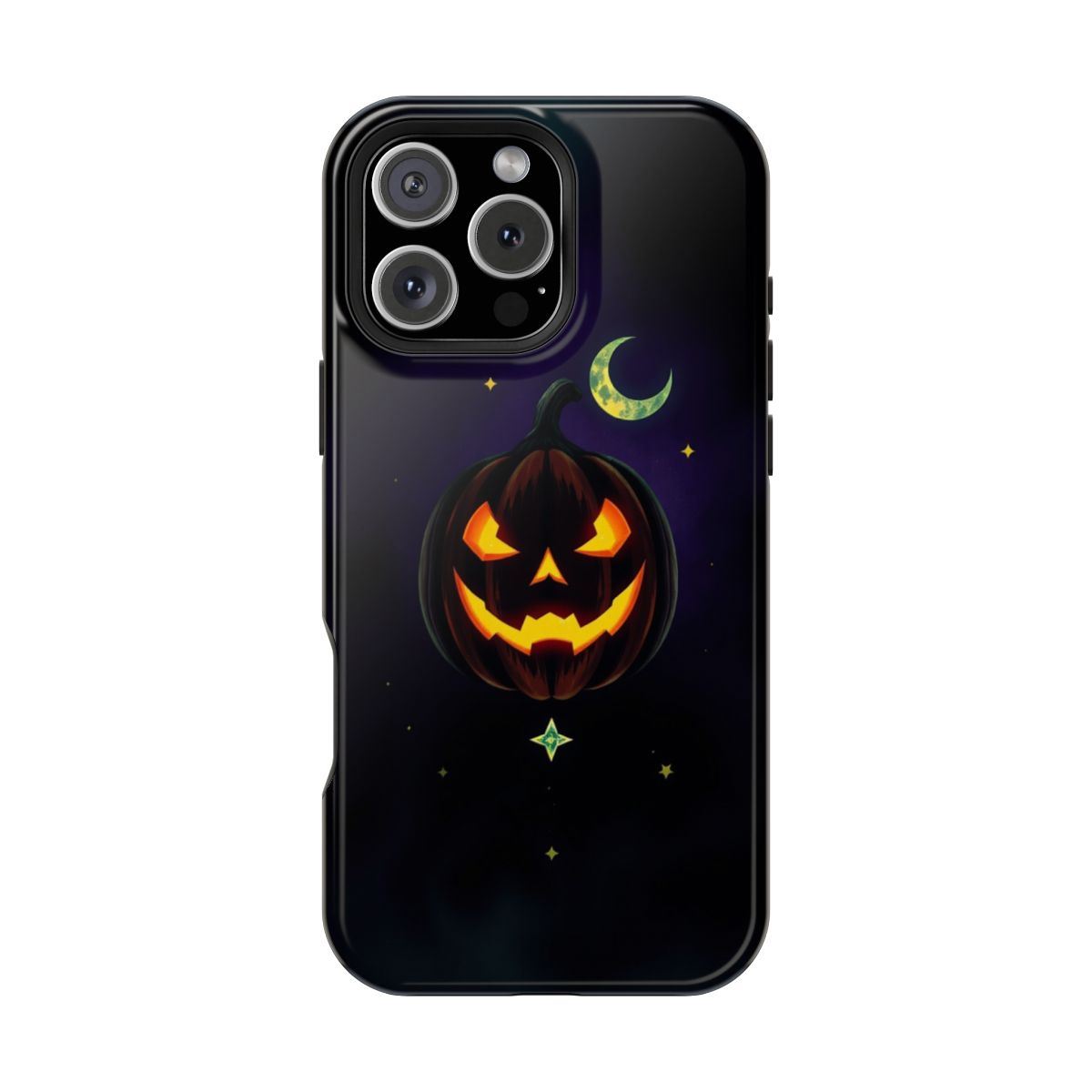 Pumpkin with Glowing Tarot Card Motifs