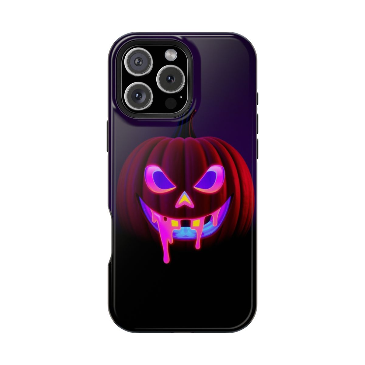 Pumpkin with Glowing Neon Drips