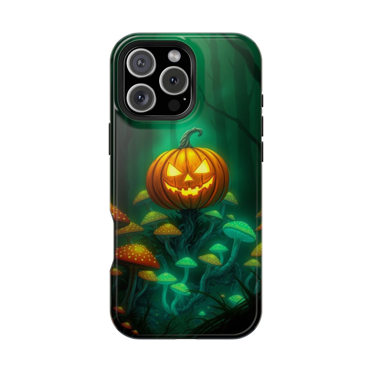Pumpkin with Glowing Poisonous Mushrooms