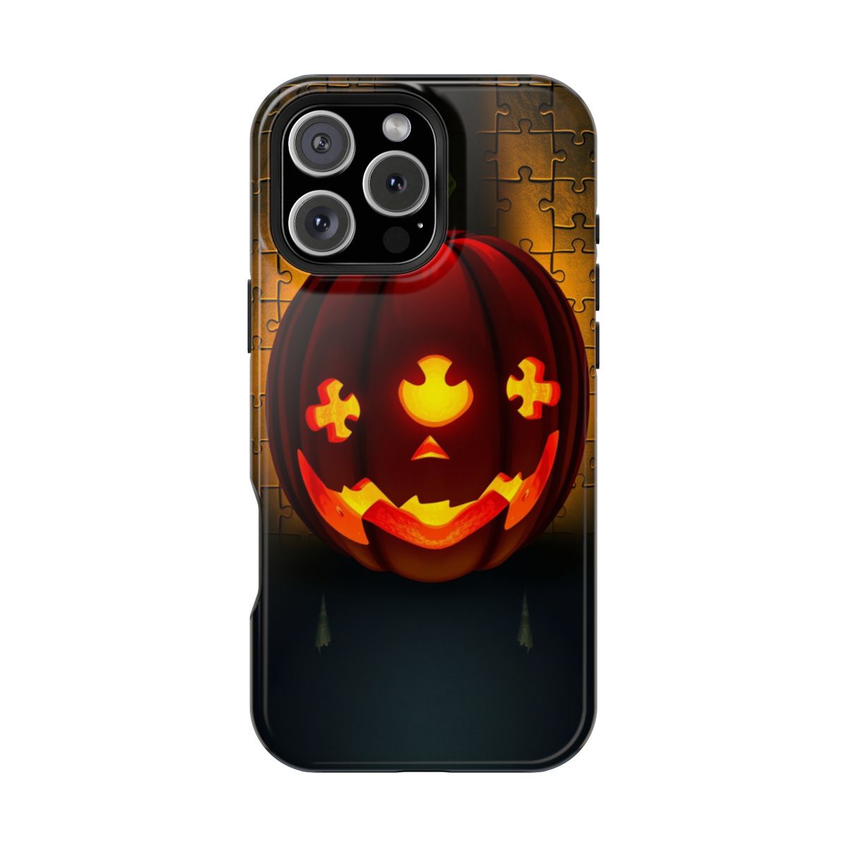 Pumpkin with Glowing Jigsaw Pieces