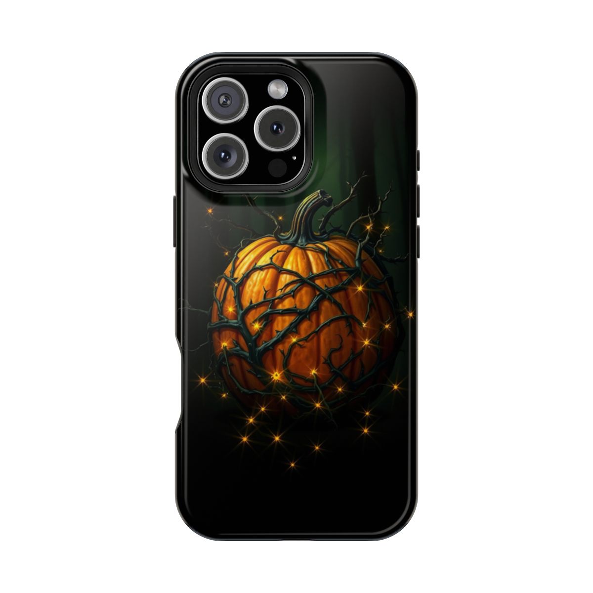 Pumpkin with Glowing Thorny Vines