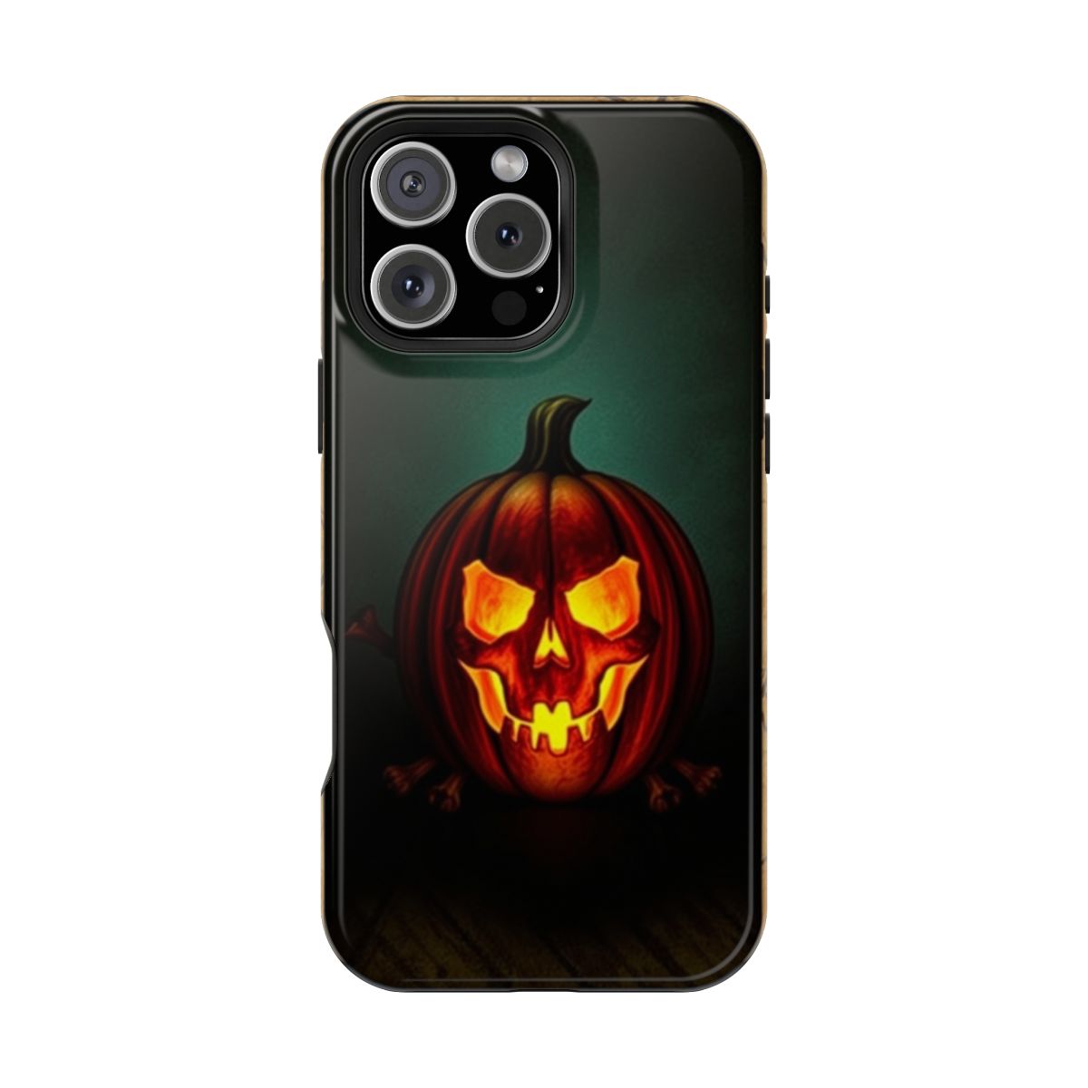 Pumpkin with Glowing Pirate Skull