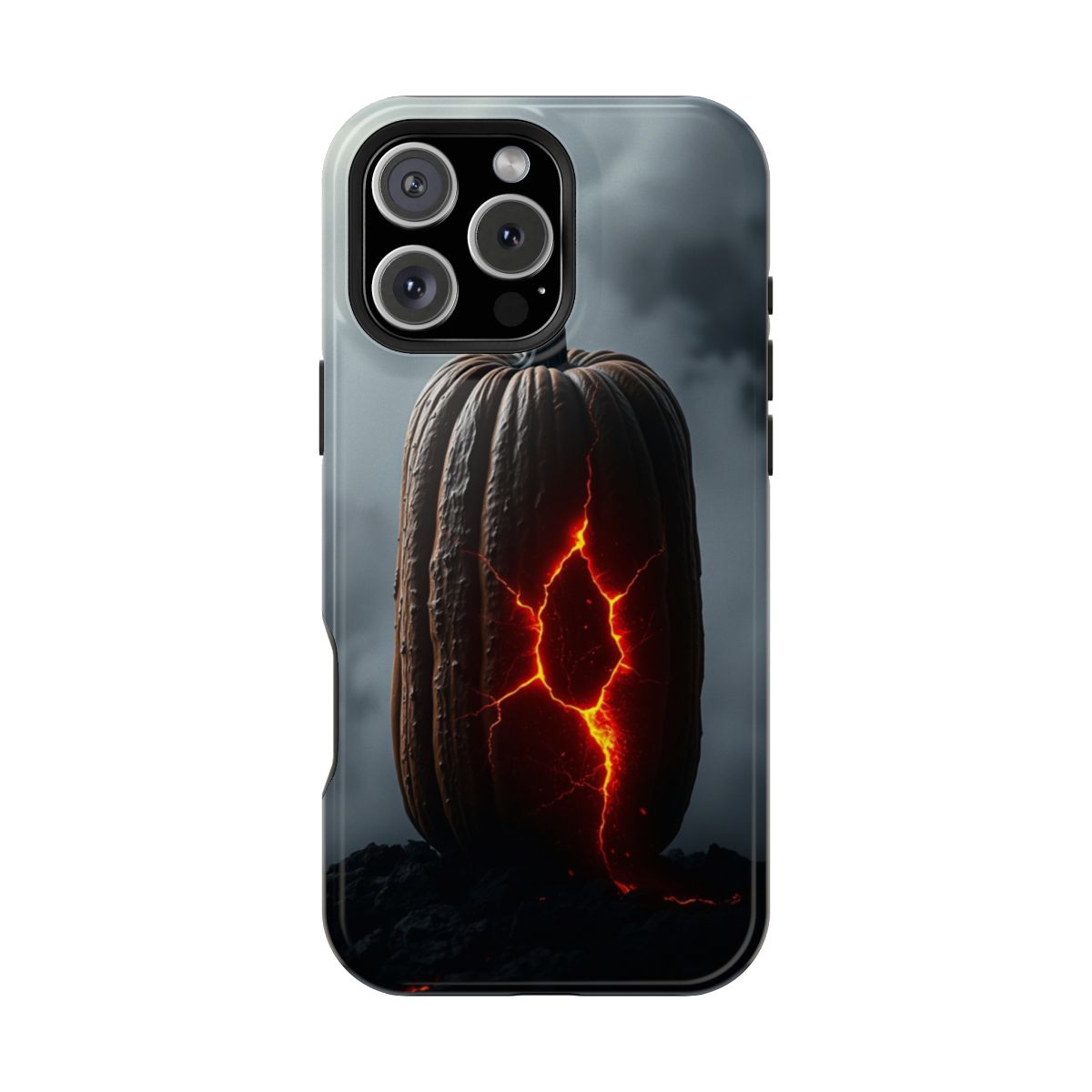 Pumpkin with Glowing Molten Lava