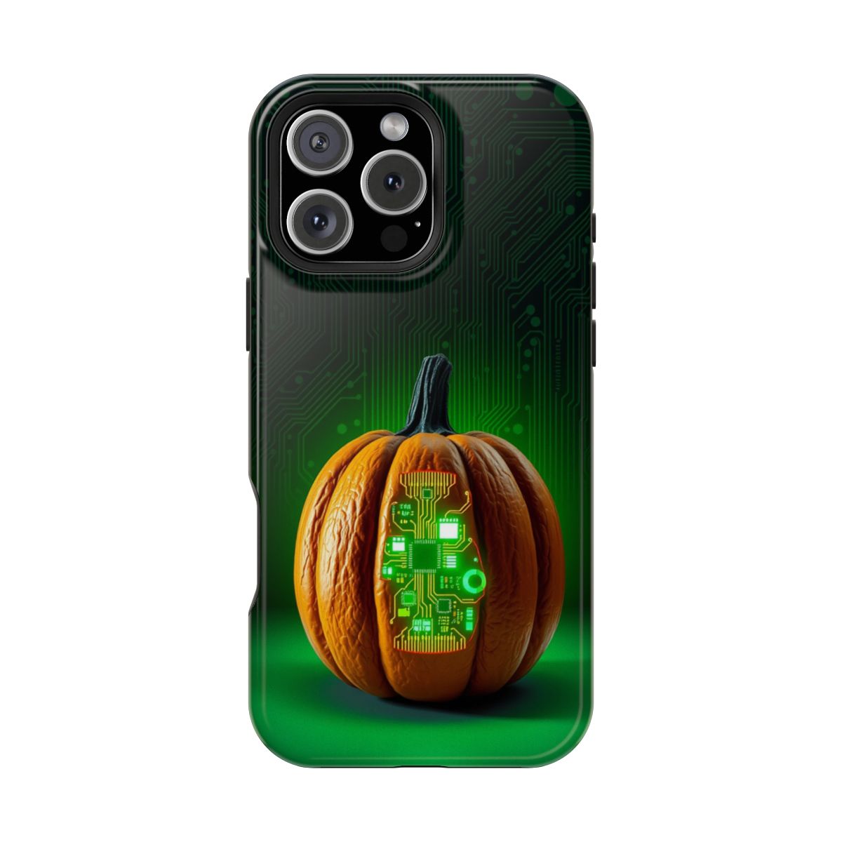Pumpkin with Glowing Microchip