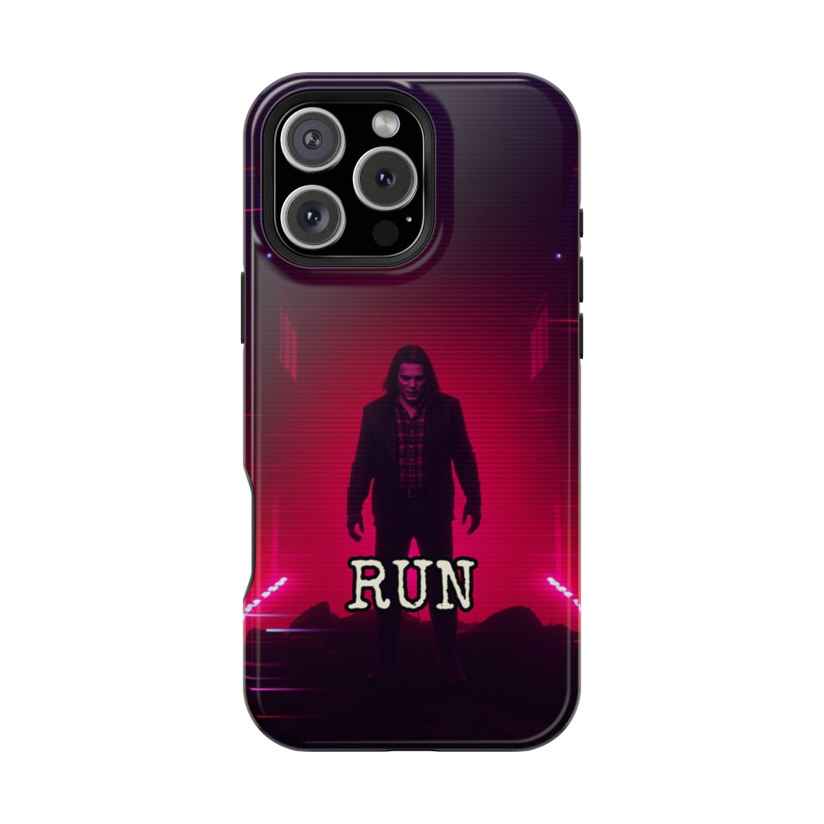 Static Neon Shadow Figure