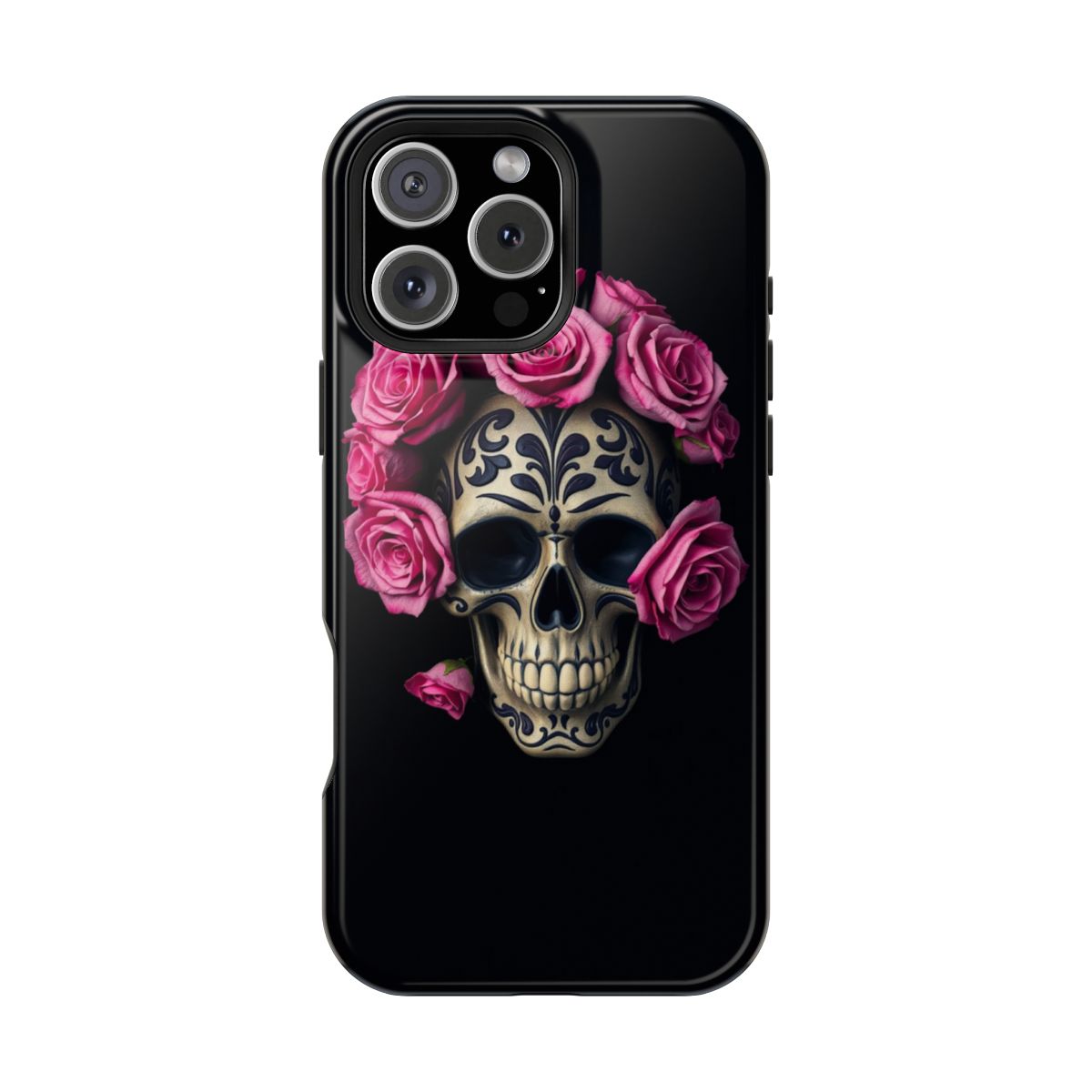 Phone Case: Pink Rose Skull
